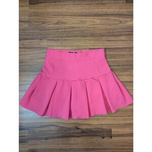 French Kiss Hot Pink Pleated Skirt With Built In Shorts Size Medium